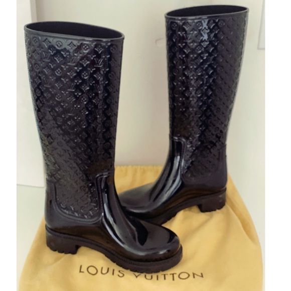Louis Vuitton Shoes - Louis Vuitton Rubber Splash Rain Boots - Black